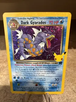 Pokemon TCG Dark Gyarados Holo Rare Card 8/82 25th Anniversary Celebrations - Image 1