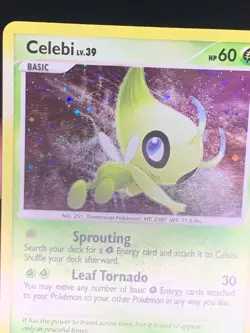 Celebi 7/123 Holo Partial Swirl - Mysterious Treasures Pokemon Card - LP - Image 3