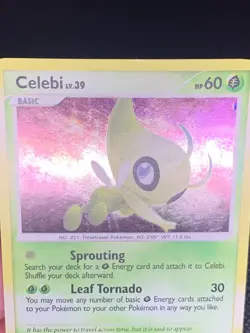 Celebi 7/123 Holo Partial Swirl - Mysterious Treasures Pokemon Card - LP - Image 4