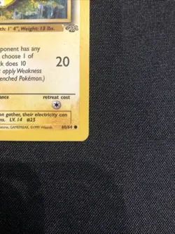 Pokemon Pikachu 1st Edition Jungle 60/64 1999 Card Non Holo - Image 4