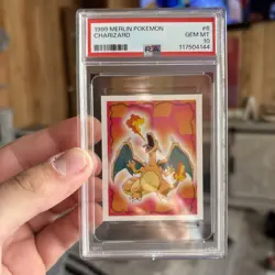 1999 Pokemon Album Stickers Charizard #6 PSA 10 - Image 1