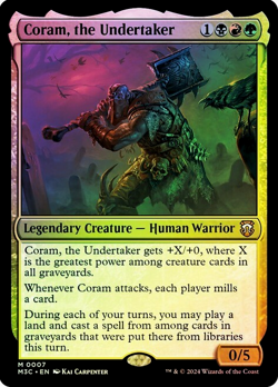 Coram, the Undertaker FOIL MTG Rare Magic Modern Horizons 3 Commander Warrior - Image 1