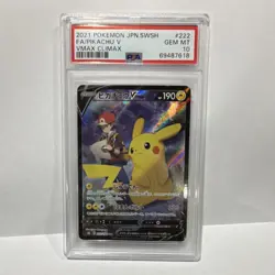 Pokemon Pikachu V 222/184 Vmax Climax Character Super Rare Full Art Holo PSA 10 - Image 1