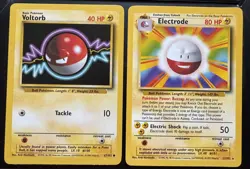 Rare Pokemon TCG Cards Electrode Rare 21/102 Voltorb Common 67/102 - Image 1