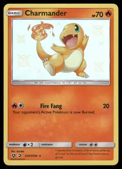 CHARMANDER SV6/SV94 RARE SHINY HIDDEN FATES SHINY VAULT POKEMON NM - Image 2