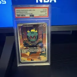 2025 Pokemon Mega Evolution Marshadow Illustration Rare PSA 10 #146/132 - Image 1