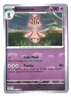 Beheeyem (Master Ball Pattern) 041/086 - SV: Black Bolt Pokemon Holo NM - Image 1