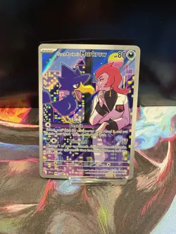 Team Rocket’s Murkrow 200/182 Illustration Rare Destined Rivals Pokemon NM - Image 1