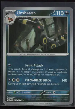 Umbreon (Master Ball Pattern) 059/131 Rare Prismatic Evolutions Pokemon Holo LP - Image 1