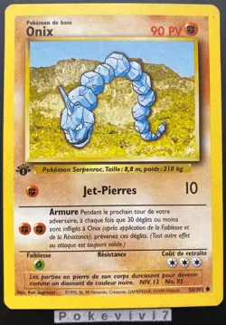 Carte Pokemon ONIX 56/102 Set de Base Wizards EDITION 1 FR - Image 1