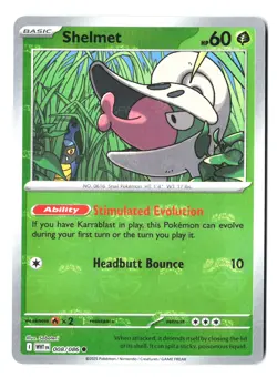 Shelmet (Master Ball Pattern) 008/086 - SV: White Flare Pokemon Holo NM - Image 1