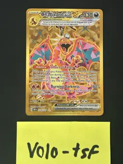 Charizard EX Obsidian Flames Gold Full Art Holo Pokemon 228/197 - Image 1