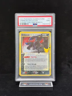 2021 Pokemon Celebrations Classic Collection Umbreon-Gold Star #17 PSA 9 - Image 1