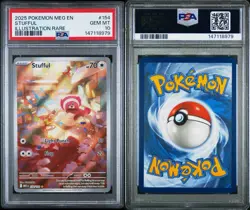 2025 Pokemon Mega Evolution Stufful Illustration Rare #154/132 PSA 10 - Image 3