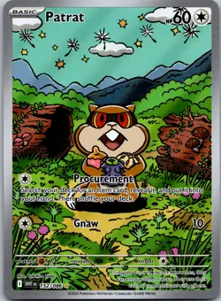Patrat #152/086 Full Art Illustration Rare Holo White Flare Pokemon NM - Image 1
