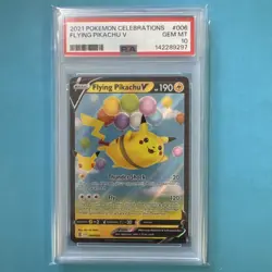 2021 POKEMON Celebrations Flying Pikachu V #006 PSA 10 Gem Mint - Image 1