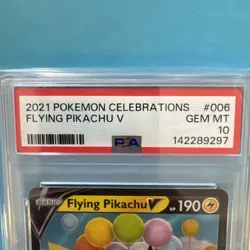 2021 POKEMON Celebrations Flying Pikachu V #006 PSA 10 Gem Mint - Image 2