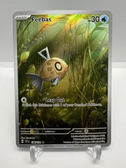 Feebas 198/191 Surging Sparks Illustration Rare Full Art Pokemon - Image 1