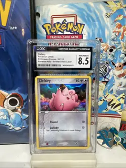 Clefairy 53/115 - Pokemon 2005 EX Unseen Forces Rev. Holo CGC8.5 - Image 3