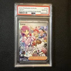 Pokemon S&V Stellar Crown Lacey #172/142 Special Illustration Rare PSA 10 Gem MT - Image 1