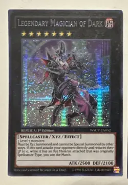 Yugioh Legendary Magician Of Dark WSUP-EN052 Secret Rare 1st Ed LP - Image 1