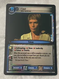 Star Trek CCG 2E T'POL "Non-believer" Foil Card (NM) - Image 1