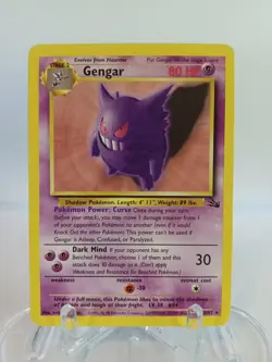 Pokemon TCG Gengar 20/62 Fossil Non-Holo Card Unlimited - Image 1