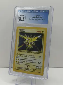 CGC 8.5 NM/MINT+ Zapdos 16/102 Base Set Holo Pokemon Card - Image 1