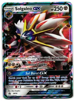 Solgaleo GX SM16 - Sun & Moon Promo Pokemon TCG Holo - DMG Card - Image 1