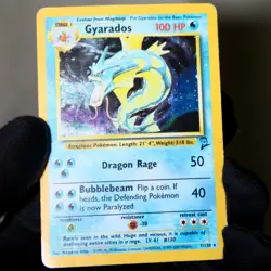 Gyarados 007/130 Base Set 2 Holo Rare Pokemon Card Unlimited Vintage 2000 WOTC - Image 1