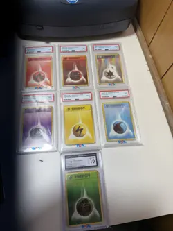 1996 FULL SET energy Cards Graded PSA 9 And One CGC 10 Pokemon P.M. - Image 3