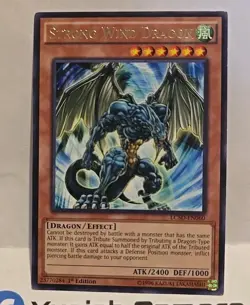 YUGIOH STRONG WIND DRAGON LC5D RARE LIGHT PLAYED 1ST EDITION - Image 2