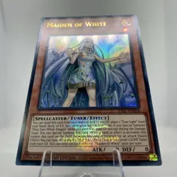 Yugioh Maiden of White 25LP-EN018 Ultra Rare with Stamp NM - Image 4