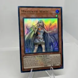 Yugioh Maiden of White 25LP-EN018 Ultra Rare with Stamp NM - Image 5