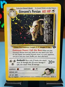 Pokemon Giovanni's Persian Gym Challenge 8/132 Holo- LP 🐈 - Image 1