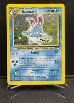 Azumarill Neo Genesis 2/111 Holo Unlimited Holo Rare Pokemon - Image 1