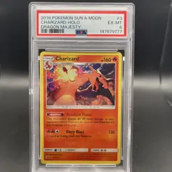 PSA 6 CHARIZARD 2019 POKEMON SUN & MOON TEAM UP # 14/181 GRADED PSA 6 - Image 1