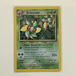 Pokemon TCG Bellossom Neo Genesis Holo Unlimited Rare Card 3/111 LP - Image 1