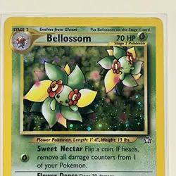 Pokemon TCG Bellossom Neo Genesis Holo Unlimited Rare Card 3/111 LP - Image 3