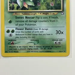 Pokemon TCG Bellossom Neo Genesis Holo Unlimited Rare Card 3/111 LP - Image 4