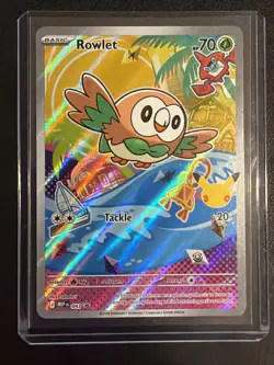 Pokemon Rowlet 043 Me: Mega Evolution Promo First Partner Illustration Holo - Image 1