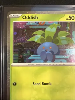 Oddish With SWIRL 001/094 Cosmos Holo Promo, Phantasmal Flames, Pokemon TCG NM - Image 4