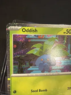 Oddish With SWIRL 001/094 Cosmos Holo Promo, Phantasmal Flames, Pokemon TCG NM - Image 5