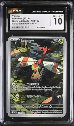 Yanma *CGC 10* Illustration Rare *Destined Rivals* #183 * Pokemon - Image 1
