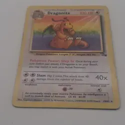 Dragonite 19/62 Fossil Rare non holo Unlimited Pokemon TCG English 100 HP - Image 2