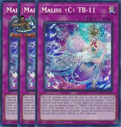 Yugioh! 3x Maliss C TB-11 MP25-EN129 Prismatic Secret Rare 1st Ed NM - Image 1
