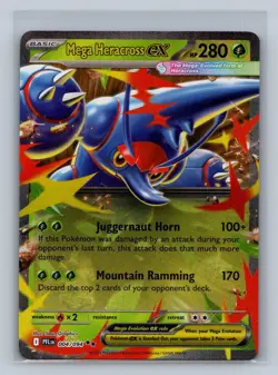 Mega Heracross ex 004/094 Double Rare Phantasmal Flames NM 2025 Free Shipping - Image 1
