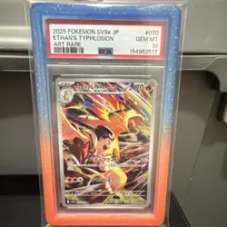 SV9a Heat Wave Arena Ethan's Typhlosion Art Rare Holo #070 PSA 10 with PSA 10 EA - Image 2