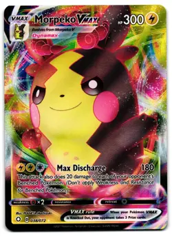 Morpeko VMAX 038/072 - 🌊 Shining Fates VMAX Rare Pokemon TCG Holo 🖤 - LP - Image 1