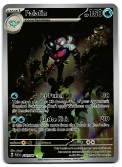 Palafin 225/091 - 🌊 Paldean Fates Illustration Rare Pokemon TCG 🖤 - LP - Image 1